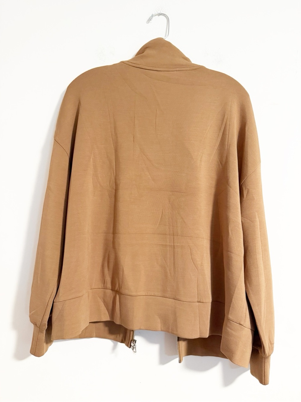 Varley DoubleSoft Ralston Zip Through Sweat Jacket Golden Bronze Camel Small - Picture 3 of 8